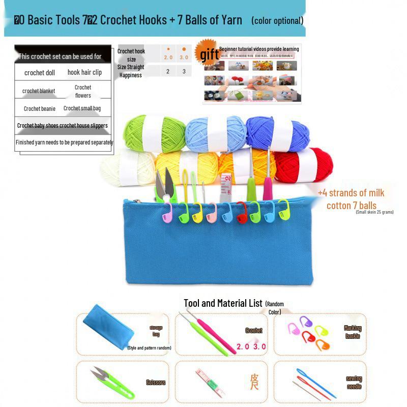 Beginner Crochet & Knitting Hook Tool Set - Starter Kit for Learning & Crafting