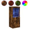 Sideboard with LED Lights Smoked Oak 41 x 37 x 100 cm