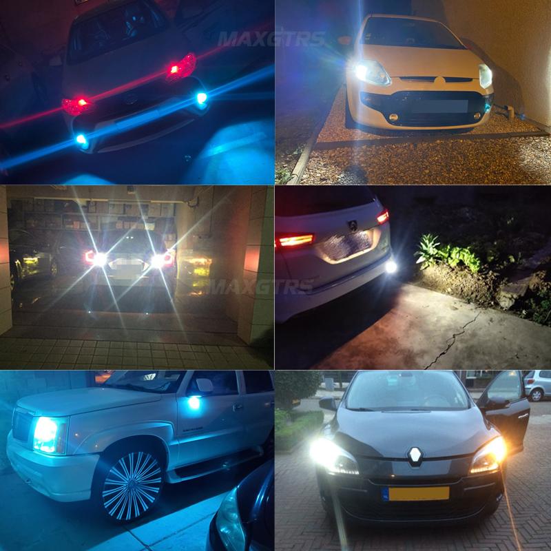 MAXGTRS 2x Car Auto BA9S Bax9s BAY9S Led T4W Wedge W5W 3030 Chip Interior Bulb T2W T3W H5W Parking DRL License Plate Light