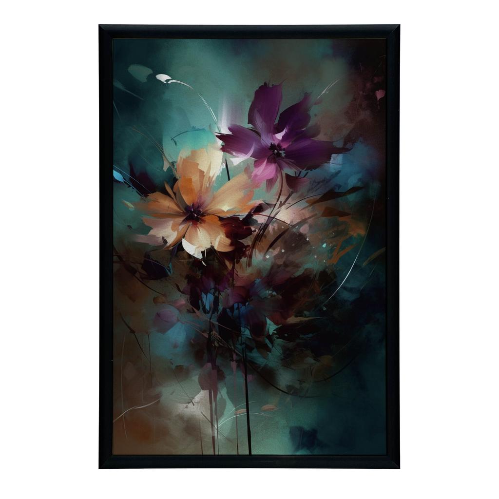 Kwiaty Nocy Kwiaty Nocy, 70X100 Cm, Rama Aluminiowa Czarna, Papier Matowy 230 Gsm