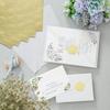 307Pcs/Set Translucent Wedding Invitations Wraps Set Include Folded Vellum Jackets Dried Pressed Flowers