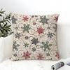 Snowflakeshaped treelike striped pattern Pillow Case linen pillow case sofa home decor cushion cover cushion cove