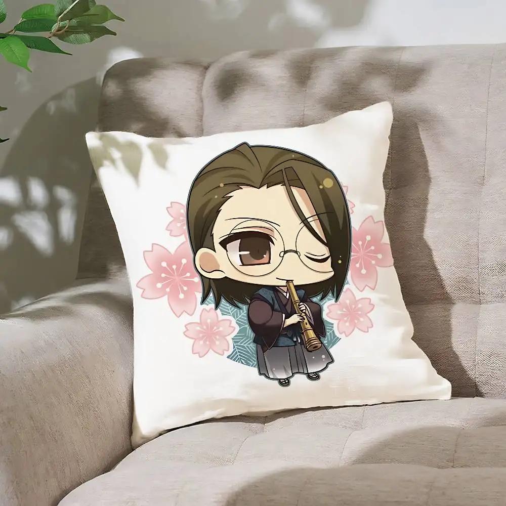 Anime Hakuoki Pillow Case Cushion Cover Soft Cute Throw Pillow Case For Car Sofa Pillowcase Polyester With Zipper