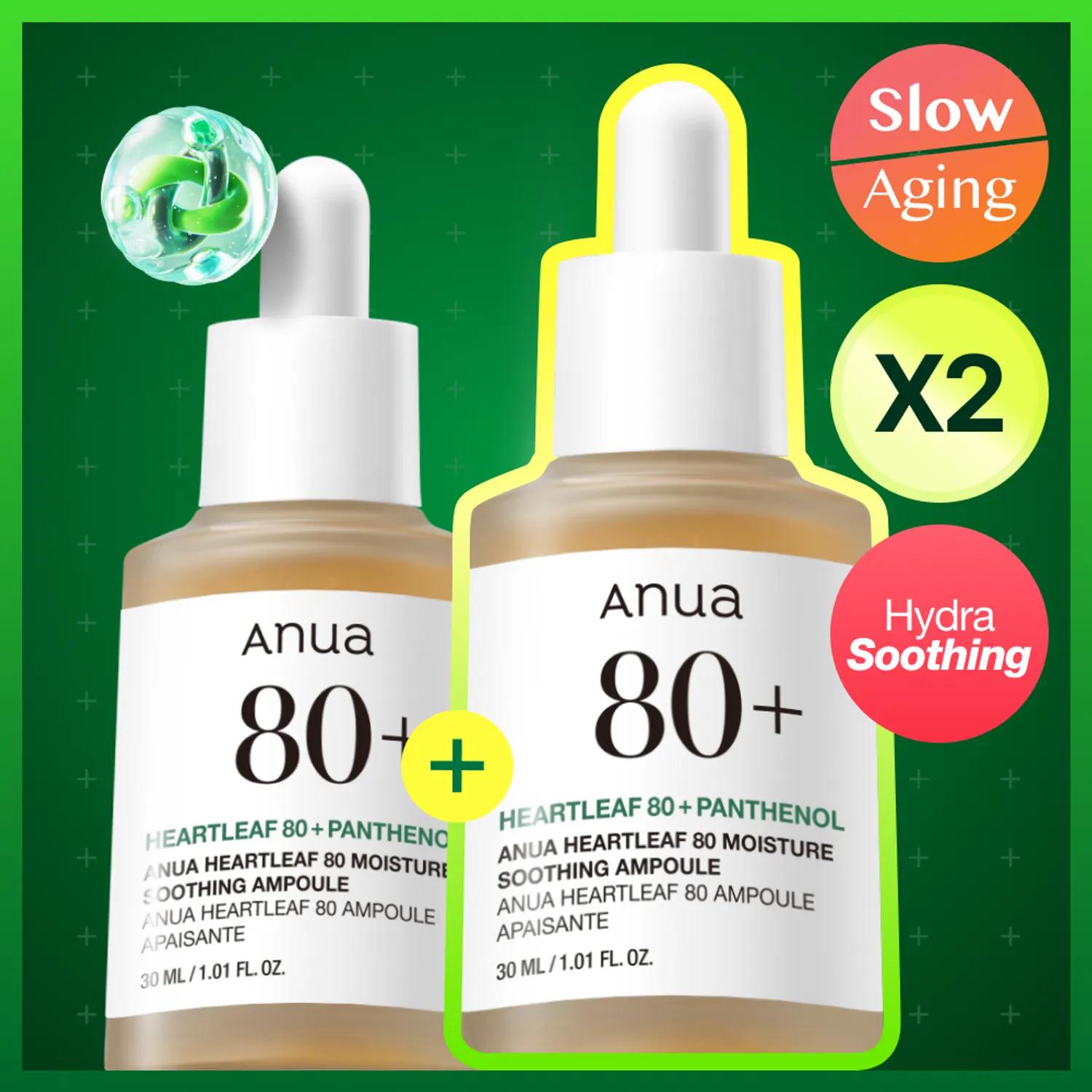Anua Heartleaf 80 Moisture Soothing Ampoule 30ml*2ea Soothing Ampoule 30ml