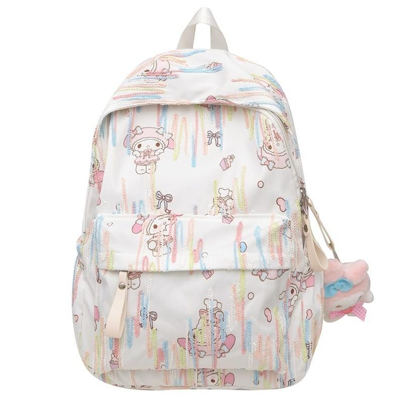 Adorable Cartoon Backpack For Students Trendy Fashionable Nylon School Bag