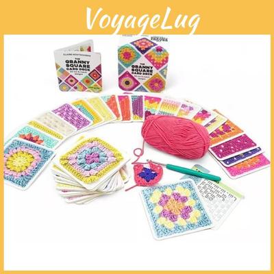 Collezione di Cartoline di Alta Qualità e Vivaci 'Granny Square' con 50 Schemi di Maglia Diversi