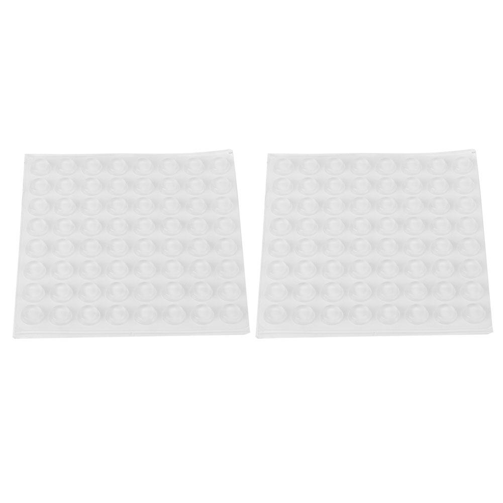 128 Piezas Almohadillas de Silicona Autoadhesivas Transparentes Antideslizantes Esterilla para Pies Protectores del Hogar 12x4mm