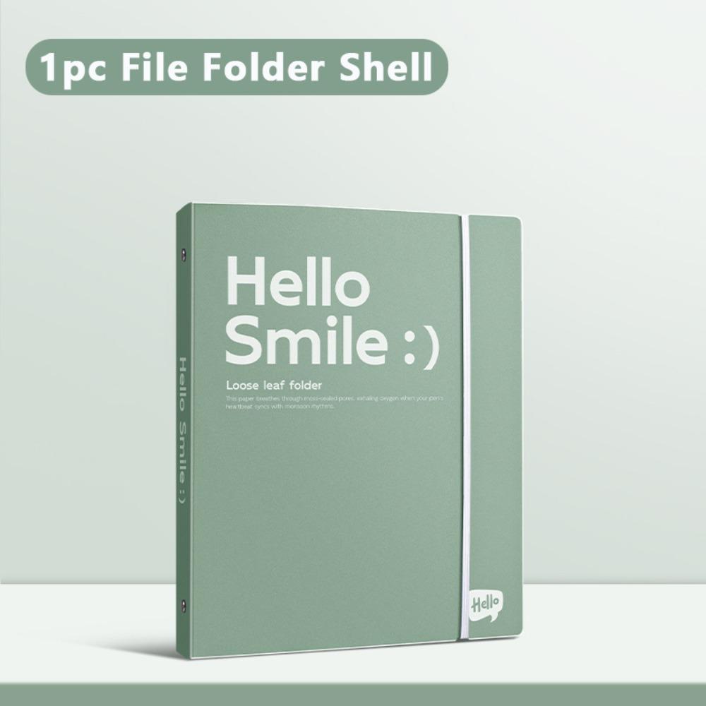 

Loose Leaf Data Book Transparent Exam Paper Storage Bag INS Style File Bag School Office Green Shell