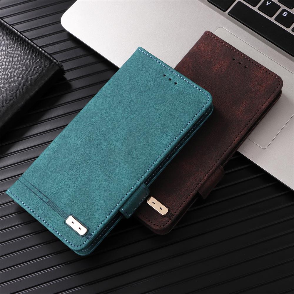 Redmi Note 13R Pro Magnetic Buckle Leather Flip Case