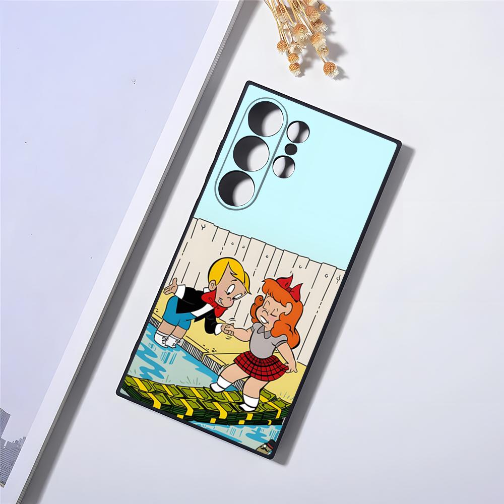 Cartoon Richie Rich Phone Case For Samsung S24 Ultra S23 Fe S22 S20 S21 Plus Galaxy A54 A34 A24 A53 Note 20 Cover