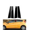 4PCS Polished Pillar Posts Fit For Ford Fiesta 5 Doors 2011 2012 2013 2014 2015 2016 Window Door Pillar Post Cover Trim