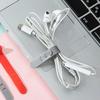 5Pcs Cable Organizer Ties Management for Headphones Flexible Wire Silicone Reusable Cable TV USB Computer