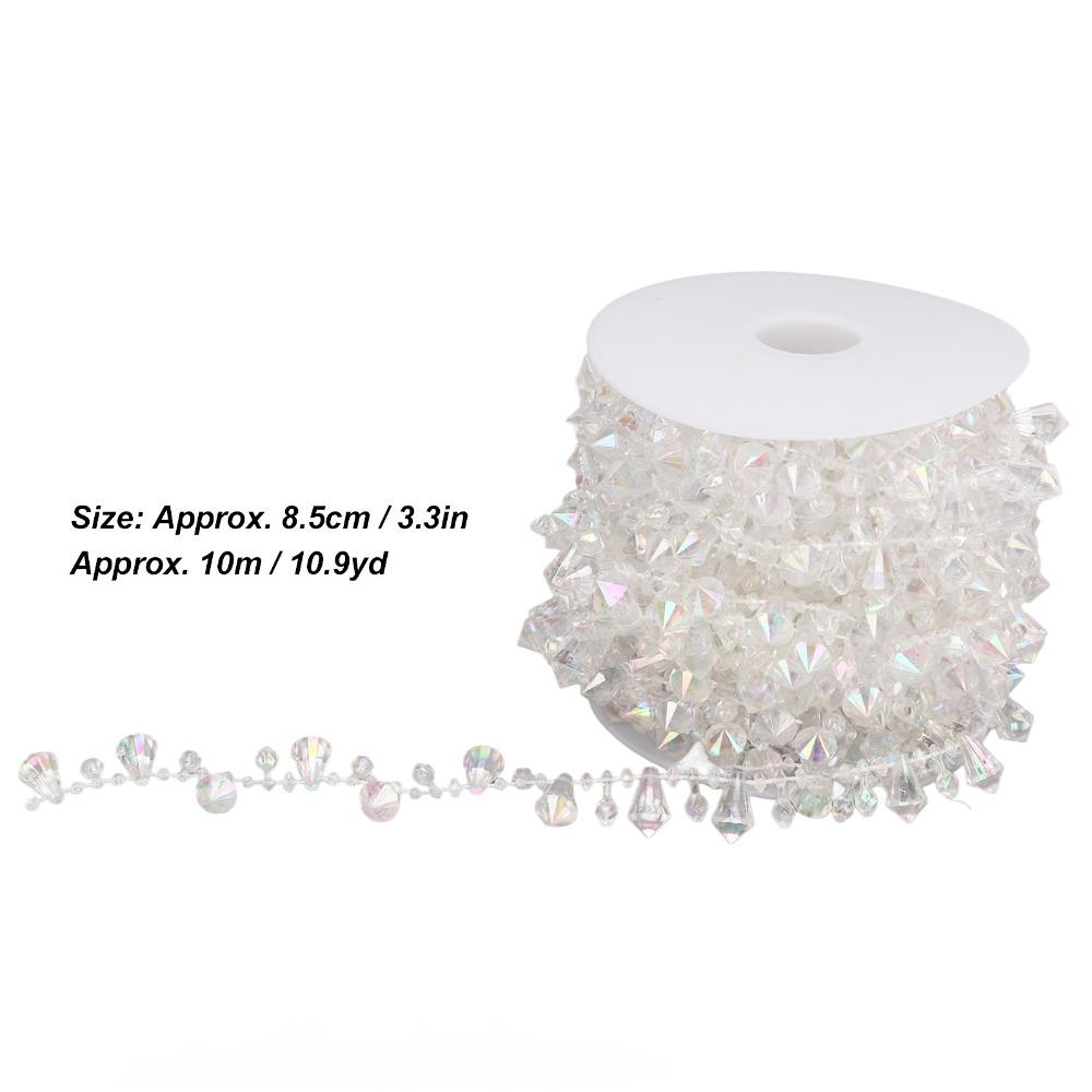 1pcs Diamond-Shaped Crystal Beads Chain Clear Crystal Acrylic Beads Chain  Sewing Craft