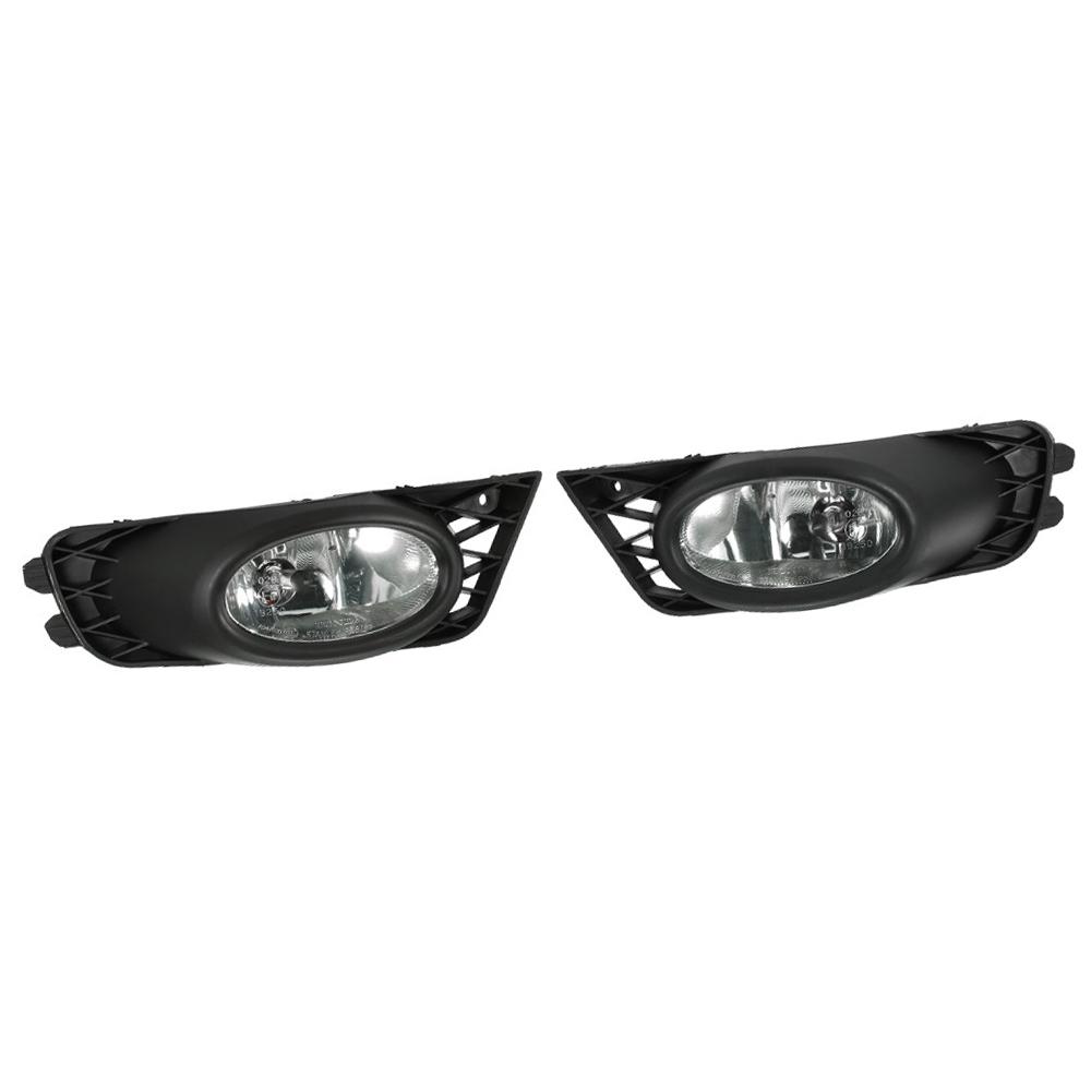 1 Pair Car Fog Lamp Front Bumper Grille Driving Fog Light H11 55W For Honda Civic Sedan 2009 2010 2011 Auto