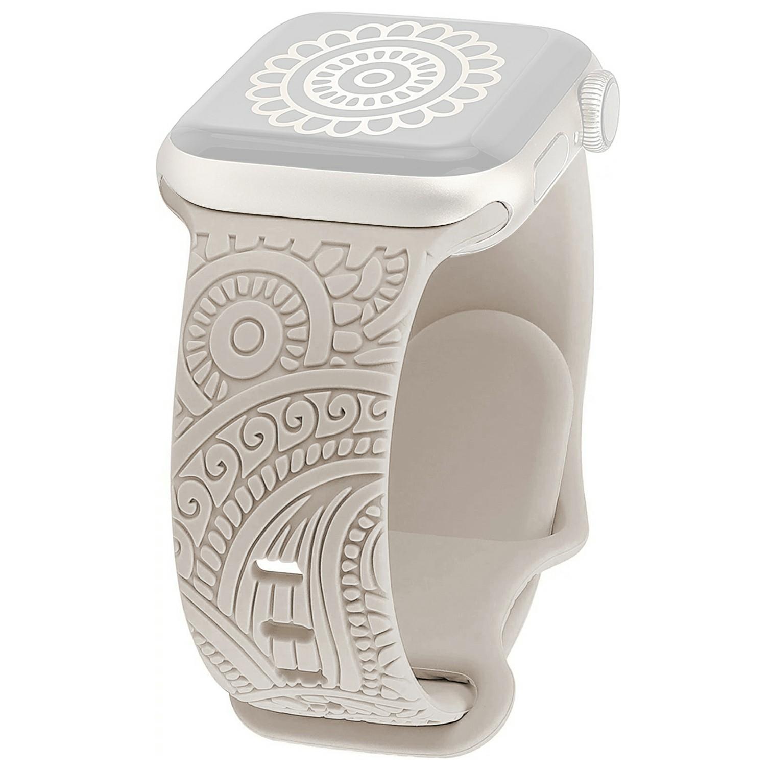 

Силиконовый ремешок для Apple Watch Series 10 46 мм/Ultra 2 Ultra 49 мм/Series 9 8 7 45 мм/SE (2023) SE (2022) SE 6 5 4 44 мм/3 2 1 42 мм Starlight