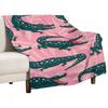 Alligator Collection A?? Pink & Teal Throw Blanket Plaid On the Sofa Soft Travel Thermals For Travel Blankets