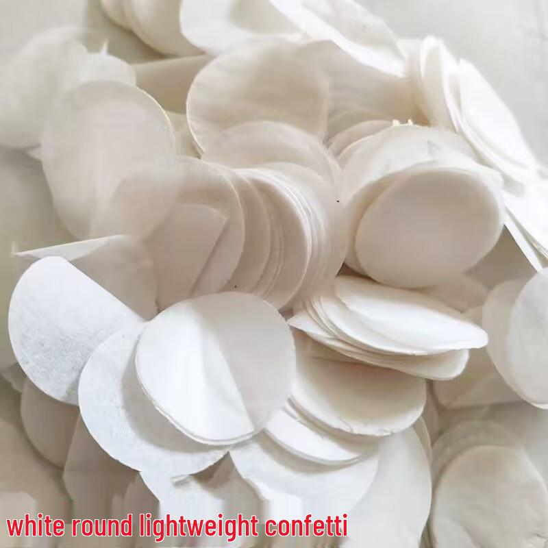 White Glitter Paper Confetti for Weddings - Hand-thrown Decoration for Photos, Bridesmaids, and Groomsmen