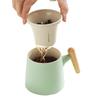 Ceramic Wooden Handle Mug with Lid Tea Separating Cup Office Water Cup Advertising Gift