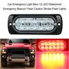 4Pcs Car Emergency Lamp Flash Red 12 LED Flasher Strobe Light for Turck Offroad