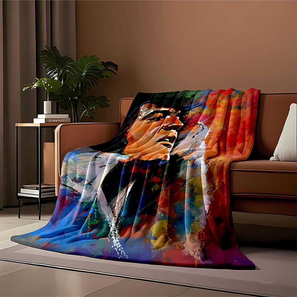 Colorful Abstract Portrait Blanket for All Seasons Blanket Lunch Break Throw Gift