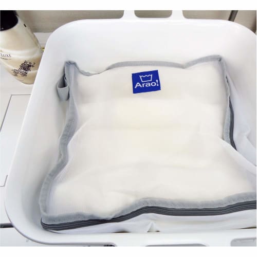 Ohe Hand Wash Laundry Net, White, Approx. 32cm H x 32cm W x 10cm D, Arao!