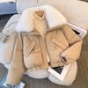 Down Jacket Women's Short Large Fur Collar Winter New Korean Style Bread Coat Cotton Jacket Small Person Cotton Coat Jacket