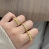 Light Luxury Full Diamond Row Diamond Zir*****Pen Ring Niche High Sense Commuting Stack Wearing Personalized Ring Woman
