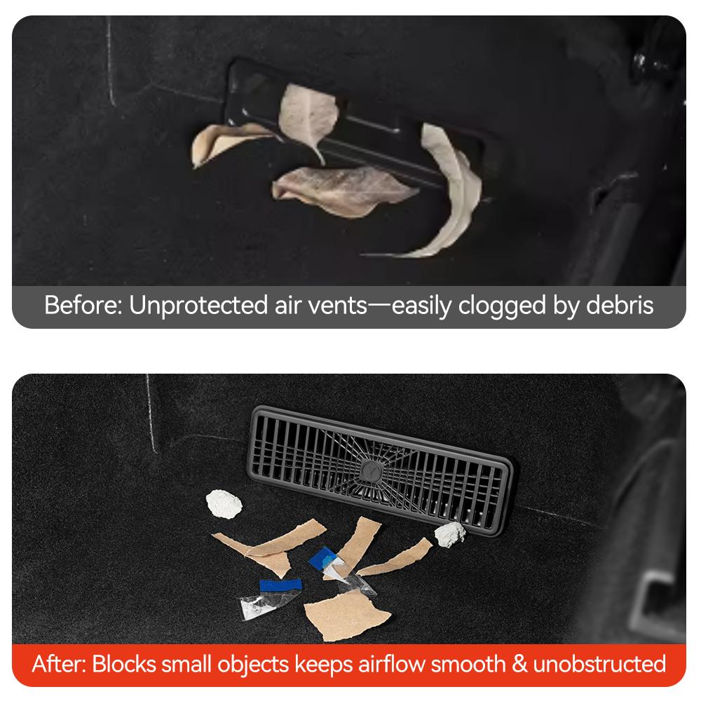 YZ For Tesla Model 3 Y Highland Juniper 2026 Under Seat Rear Air Vent Protect Cover Backseat Outlet Grille Protection accessorie