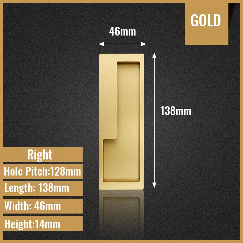 

KAK Black Gold Sliding Door Handle Hidden Door Handles Interior Door Pulls Wardrobe Handle Kitchen Drawer Pulls Door Hardware