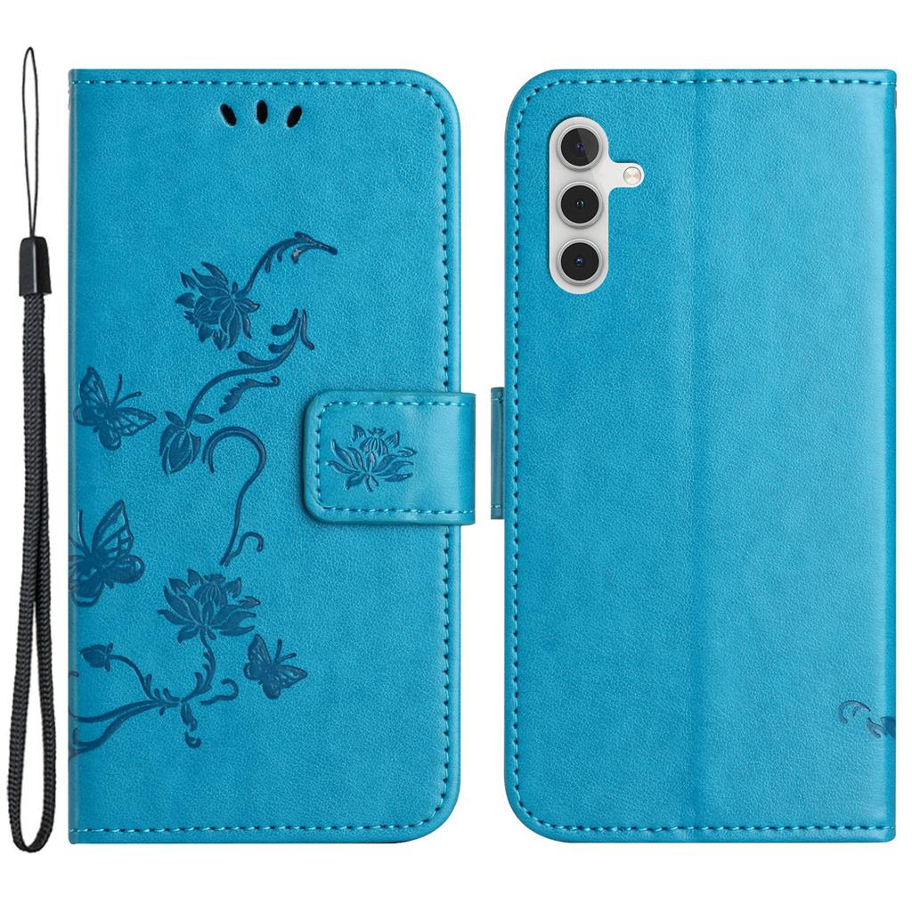 Für Samsung Galaxy M15 5G/F15 5G Flip Wallet Case Schmetterling Blume Leder Handyhülle