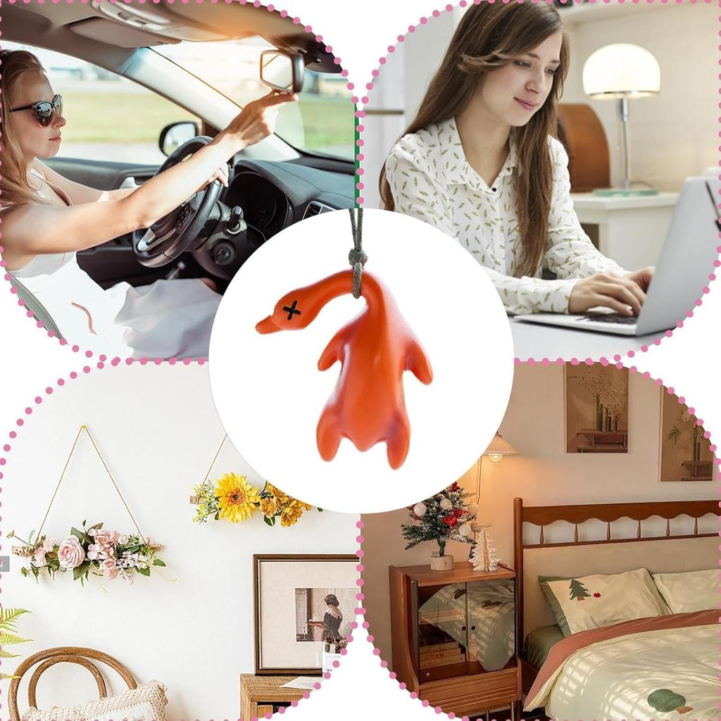 Korekaou Car Decor Changing Color Roast Duck Pendant Car Interior Cute Decoration Hanging Car