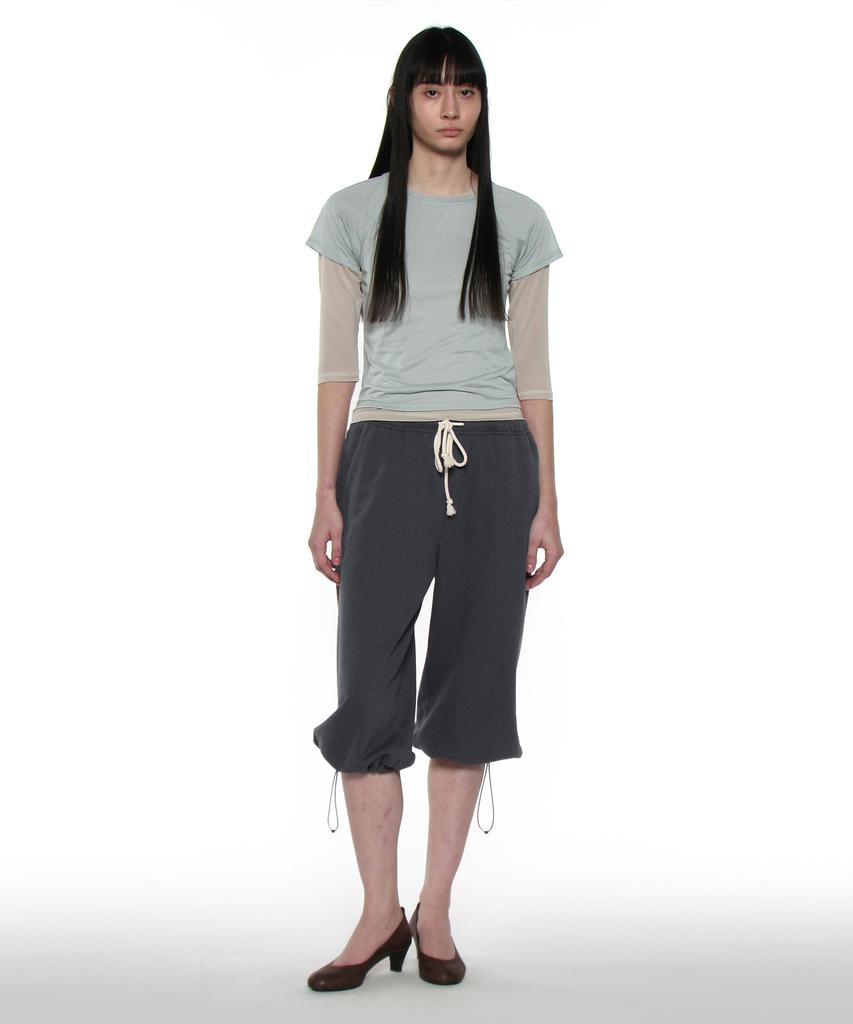 PARTIMENTO WOMEN Pwc Sheer Raglan Stitch Short Sleeve Tee_Mint