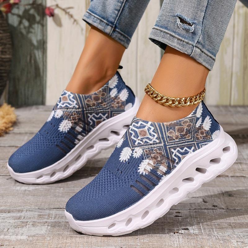 Women's Slip-Resistant Slip-Reserving Low-Top Sneakers - Blue/White/Black/Beige/Gray/Teal/ Navy/ Brown/Black/White/Gray/Blue/Beige - Arch Support