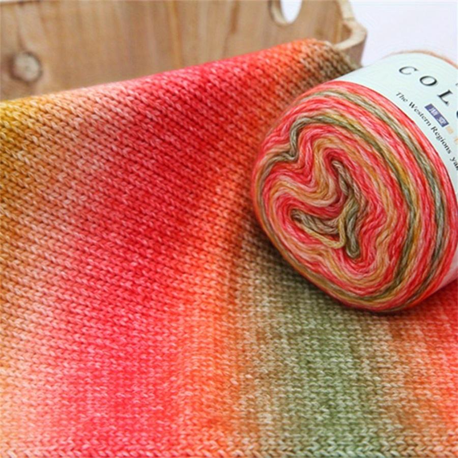 

Набор из 3 мотков пряжи омбре, толстый хлопок для вязания и крючком, толстый градиентный набор пряжи для пледа, всего 300 г, DIY ассортимент
