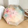 1pc Floral Fantasy Pastel Garden Umbrella with Plastic Handle,Suitable for All Seasons Home Travel Outdoor UmbrellaDD412