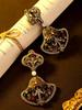 European and American Exaggerated Enamel Temperament Personality Classic Classical Fashion Heavy Industry Ethnic Style Earrings and Studs