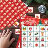 Bingo Christmas Theme Game Santa Snowman Paper Cards Set Family Holiday Fun Play