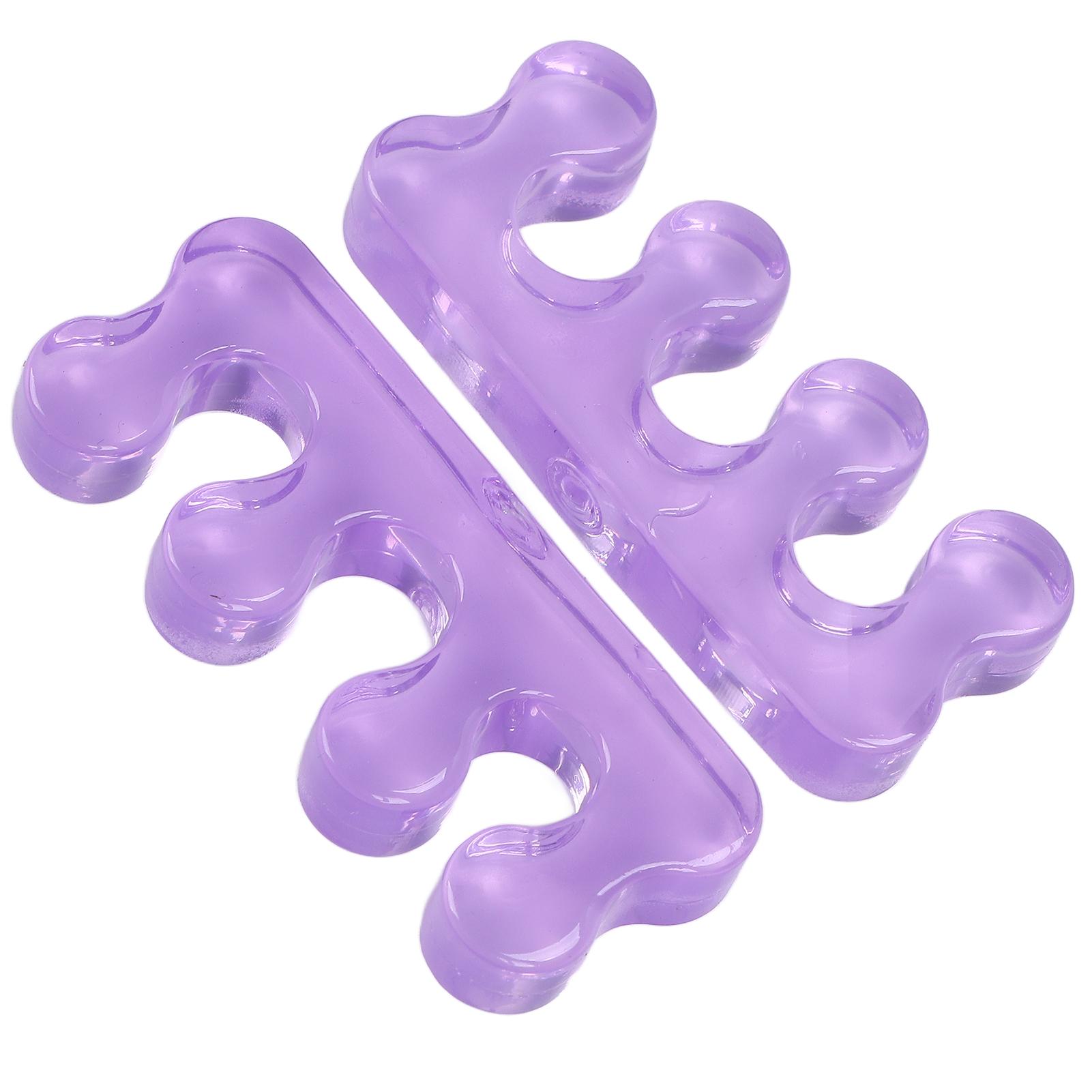 

2 шт. Разделитель пальцев ног Фиолетовый силикагель Растяжители пальцев ног Корректоры косточки для облегчения косточки на большом пальце ноги Молоток для пальцев ног