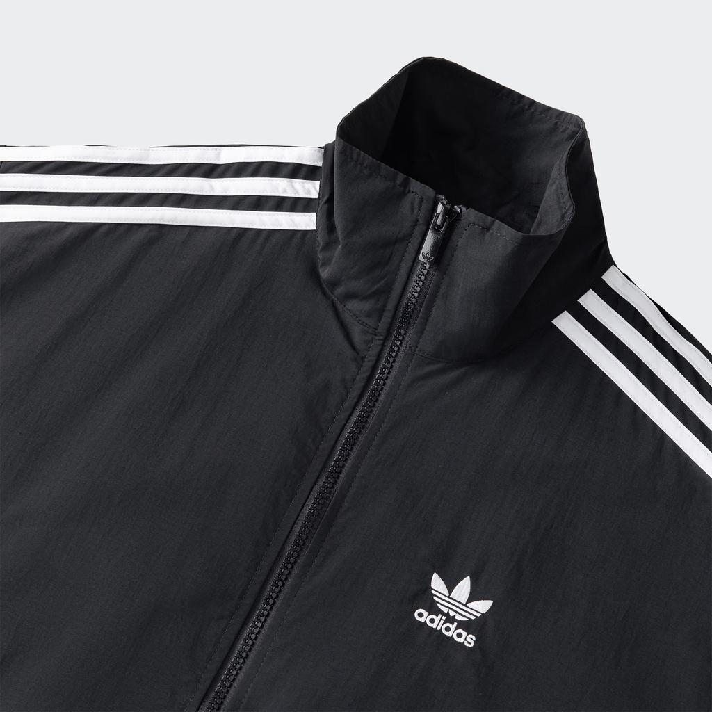 Adidas Originals Firebird Woven Stand Collar Retro Fashion Loose Versatile Logo Jacket Men Jacket Black KB2466