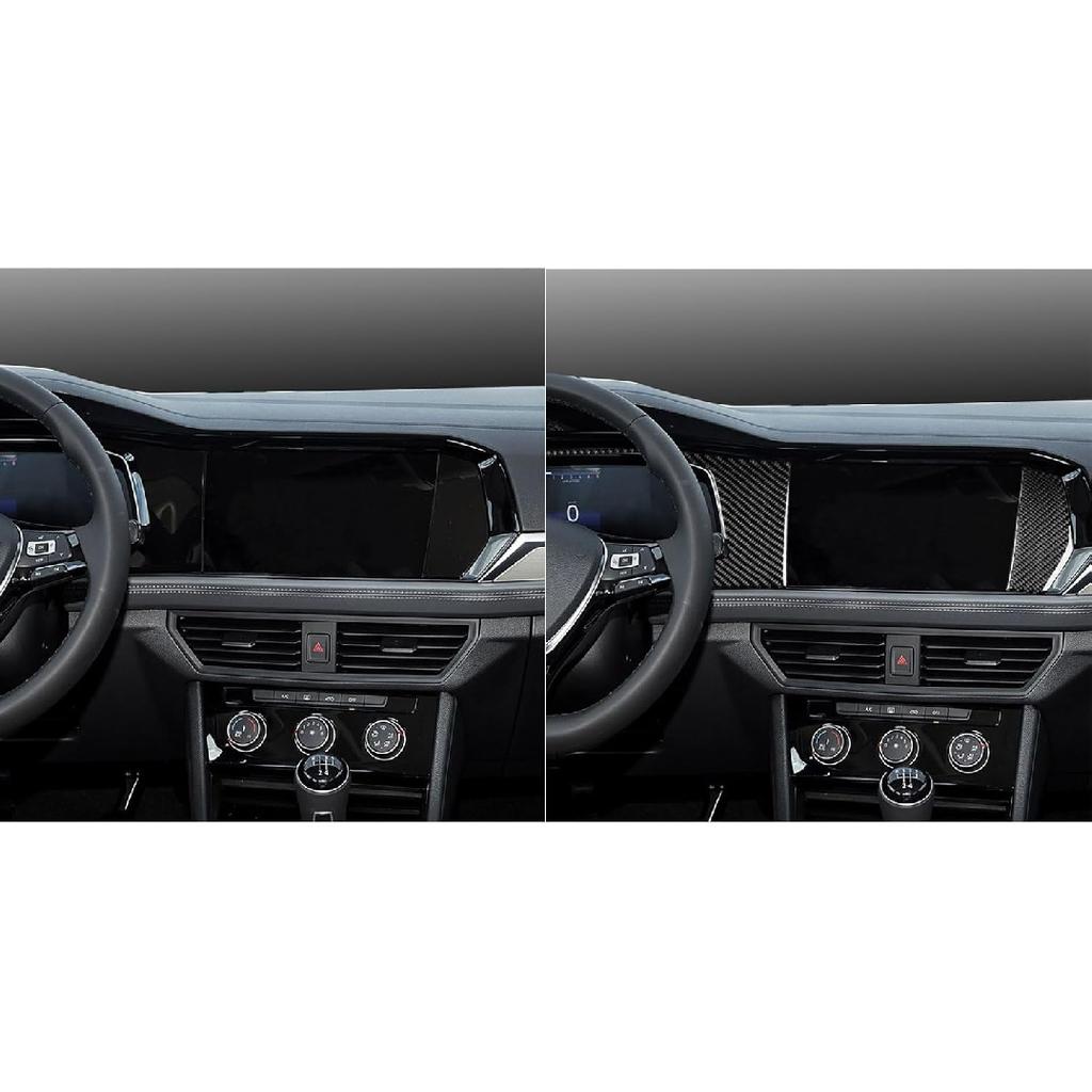 NVCNX Real Carbon Fiber Accessories for Volkswagen VW Jetta 2019-2024 2020 2021 2022 2023 Car Thick Overlay Dash Board Dashboard Instrument Cluster