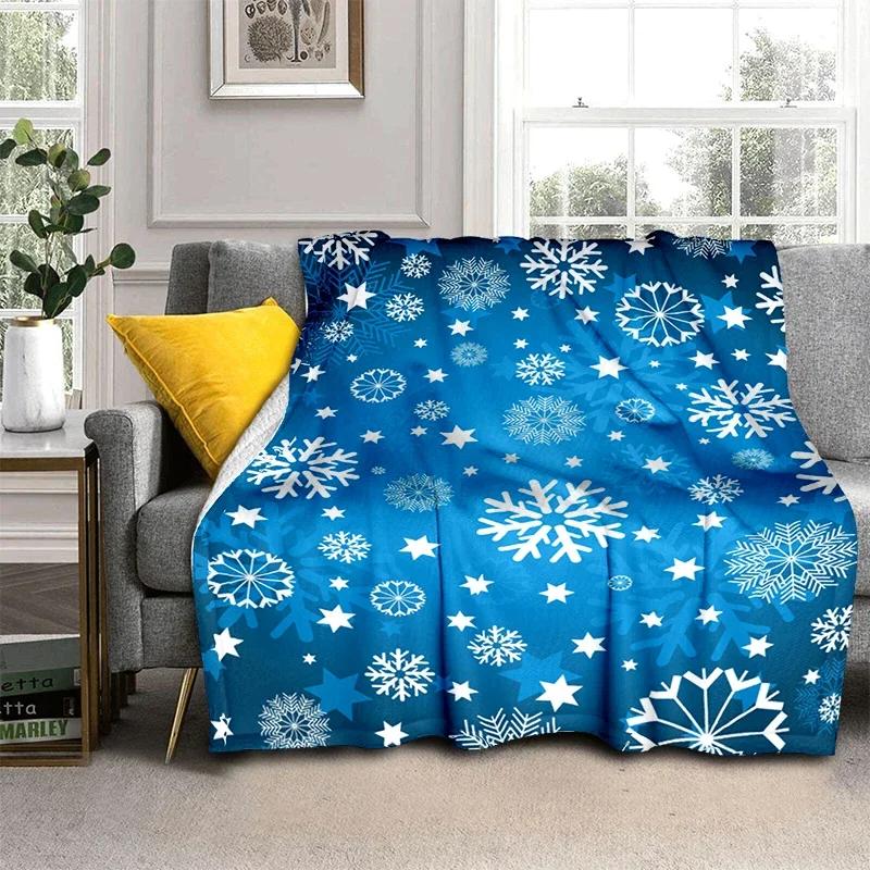 Christmas Printed Flannel Throw Blankets, Soft, Warm, Living Room, Bedroom, Bed, Sofa, Couch Gifts, Dropshipping