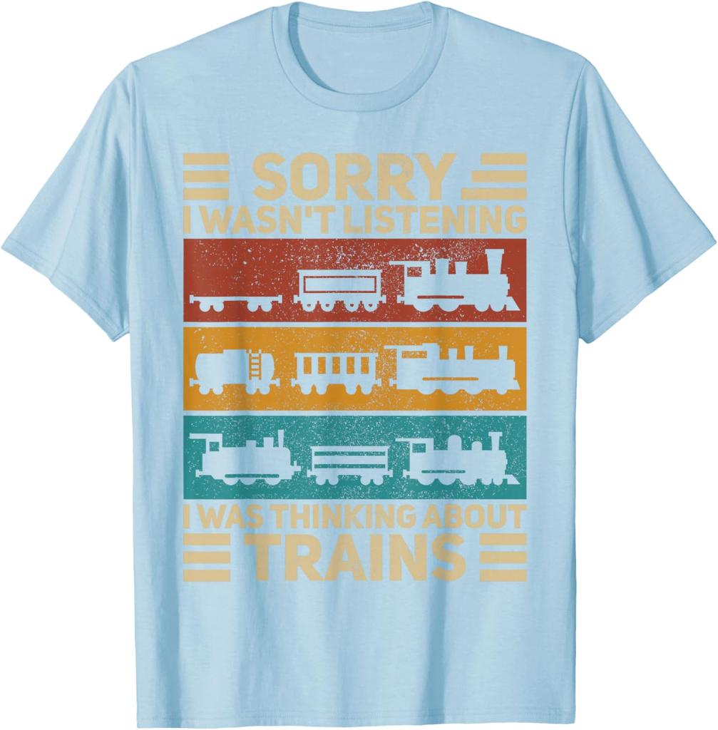 Retro Wagon Train Lover Model Railroad Conductor Funny Train T-Shirt