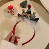 Bow Merry Christmas Headbands Snowflake Christmas Tree Headbands Crystal Santa Hat Hair Hoop  Party