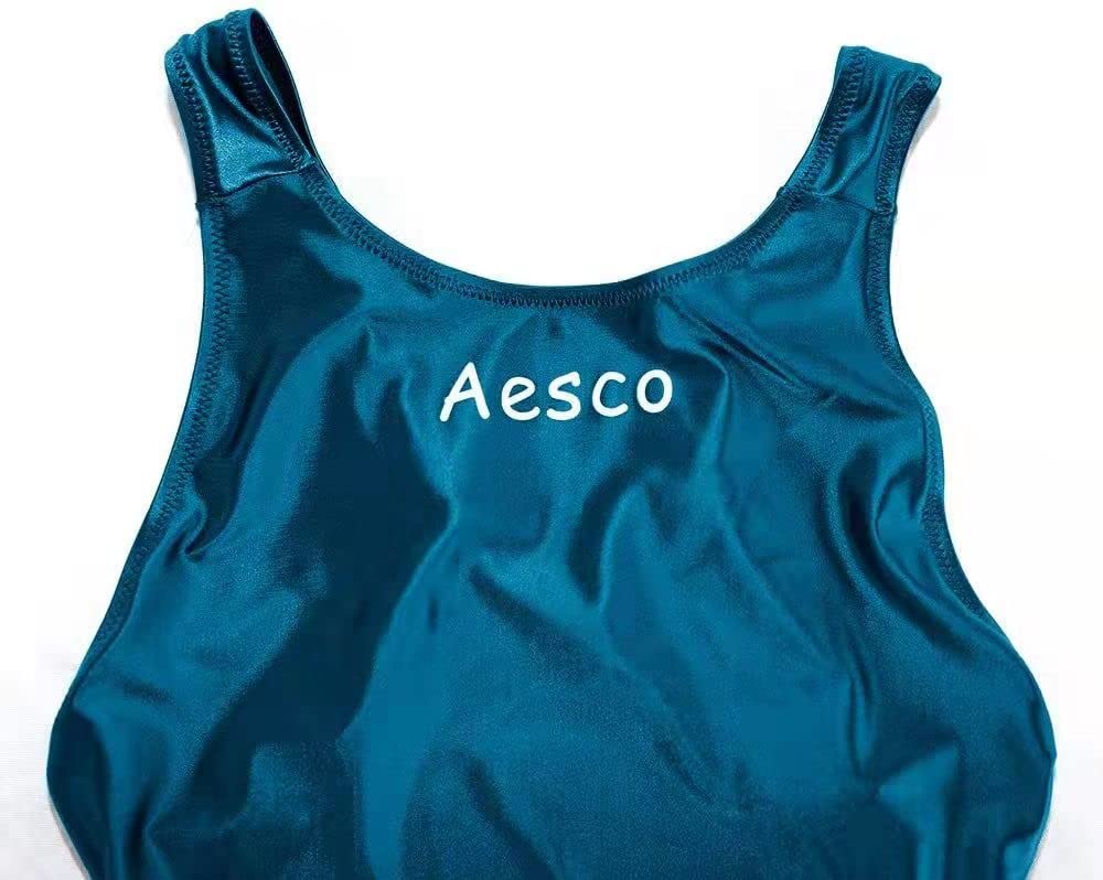 School Swimsuit Excellent Easy To Put On and Take Soft To the Super Sexy Glossy High Leg Competitive Gymnastics Uniform Dark [AESCO] T-bag,