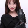 Full Finger Women Keep Warm Guantes PU Leather Gloves Windproof Driving Guantes  Gloves