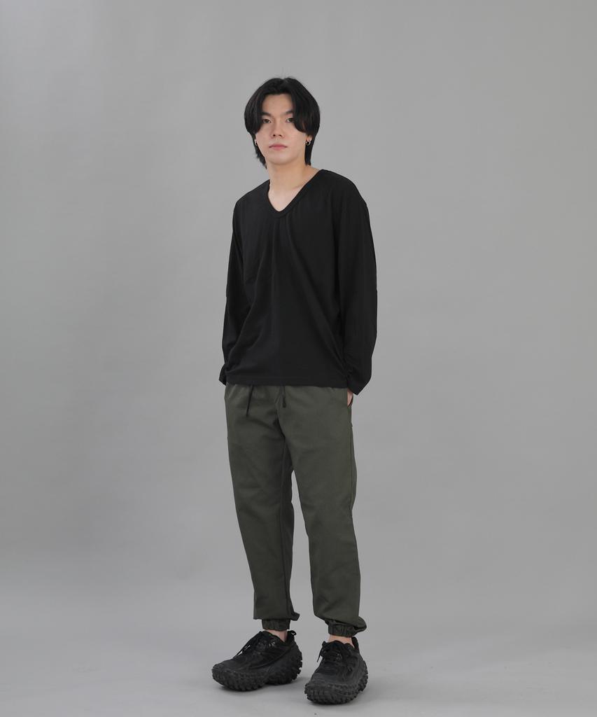 Seinteukeulu Wide Tapered Jogger Pants Wrg-358 Khaki