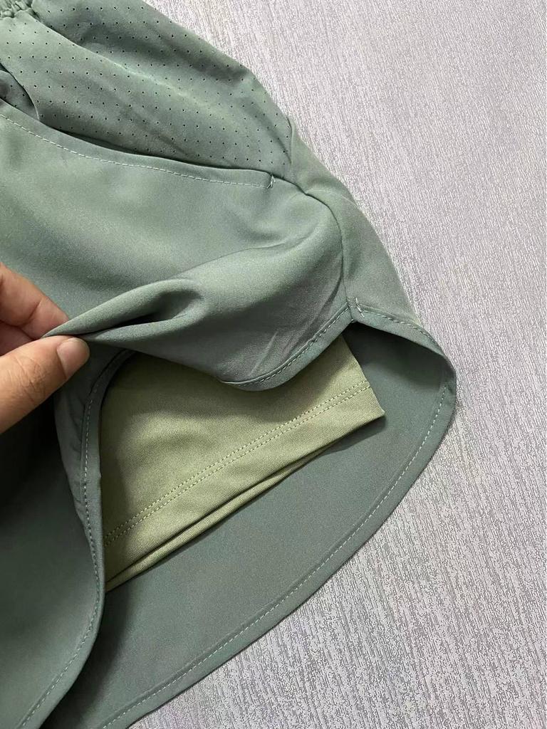 Women's Quick-Dry Mid-Waist Lined Running Shorts—Summer Breathable Anti-Exposure Sports Wear