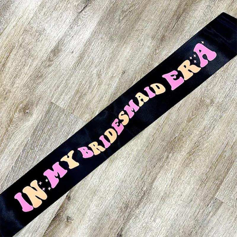 

In my bride era sash Bride to be Future Mrs Bachelorette hen Party bridal shower wedding decoration Bridesmaid proposal gift