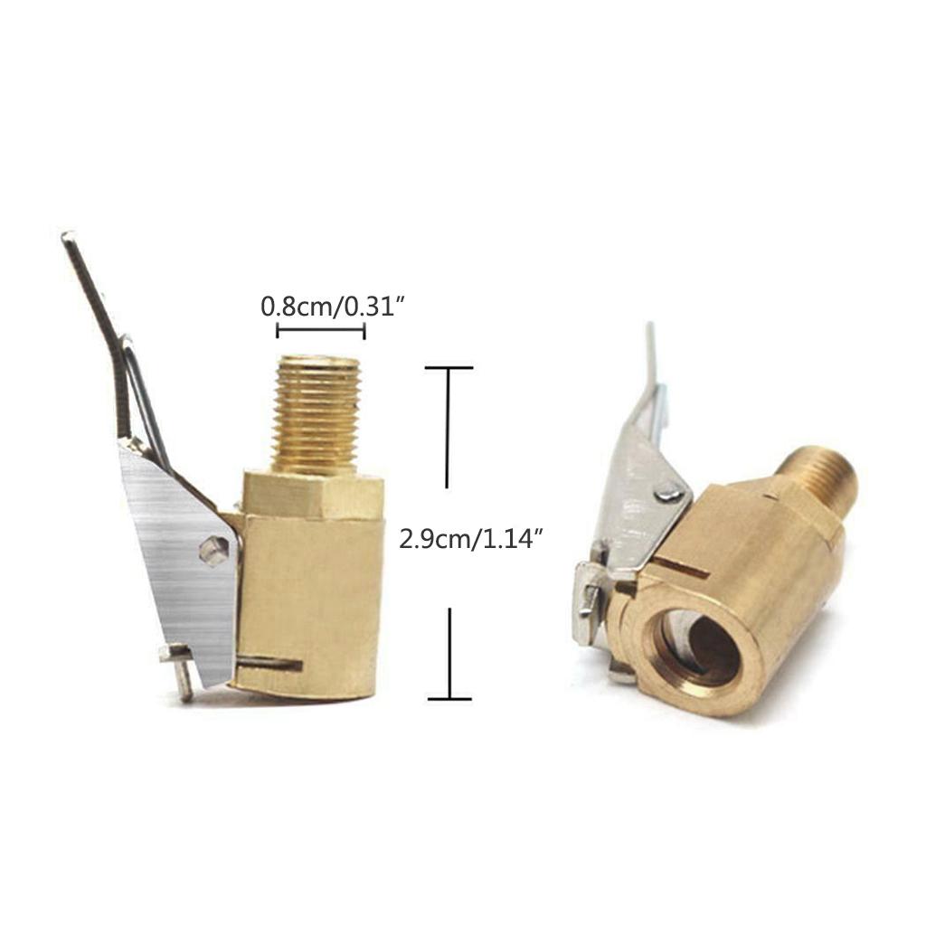 Portable Lock on Air Chuck Mini Air Compressor Tire Inflator Tyre Chuck Hose End 8mm Barb Connector for Auto Hose Repair