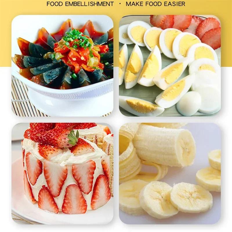 Egg Slicers Three-in-one Stainless Steel Multifunctional Home Egg Cutter Preserved Egg Fancy Shape Splitter  Kitchen Accessories